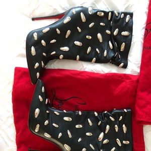 Louboutin boots tear drop